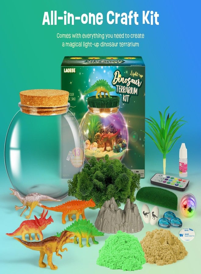 LAOESE Dinosaur Toys for Kids - Dinosaurs Terrarium Kit for Kids - Birthday Christmas Gifts for Boy Ages 4 5 6 7 8-12 Year Old - DIY Dino Toys for Boys - Arts and Crafts Kit for Kid - Image 5